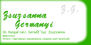 zsuzsanna germanyi business card